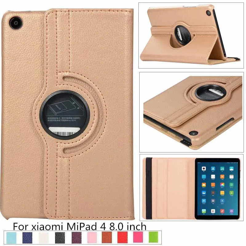 Бизнес Личи 360 вращающийся чехол для Xiaomi Mi Pad 4 MiPad4 8 дюймов планшет PU кожаный