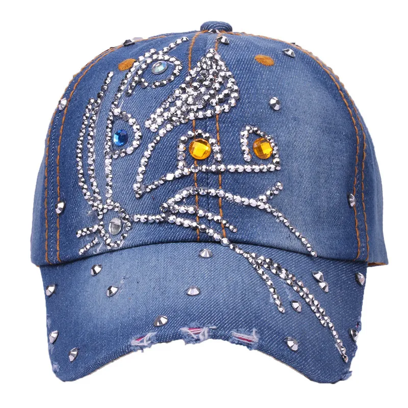 Women Jean Denim Cap women baseball cap snapback hat hip hop adjustable