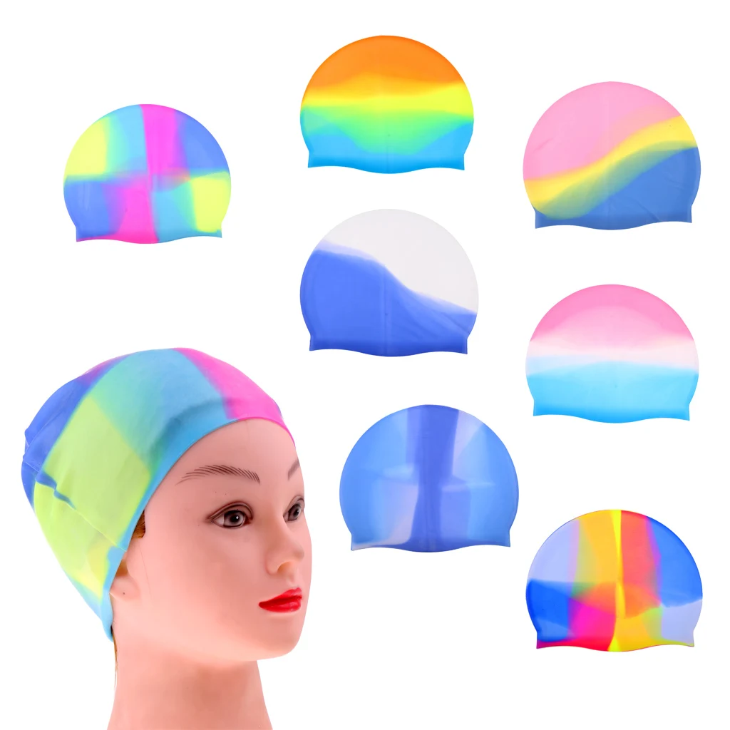 

Premium Durable Flexible Silicone Swim Cap Swimming Pool Hat for Men and Women Waterproof Swim Pool Cap