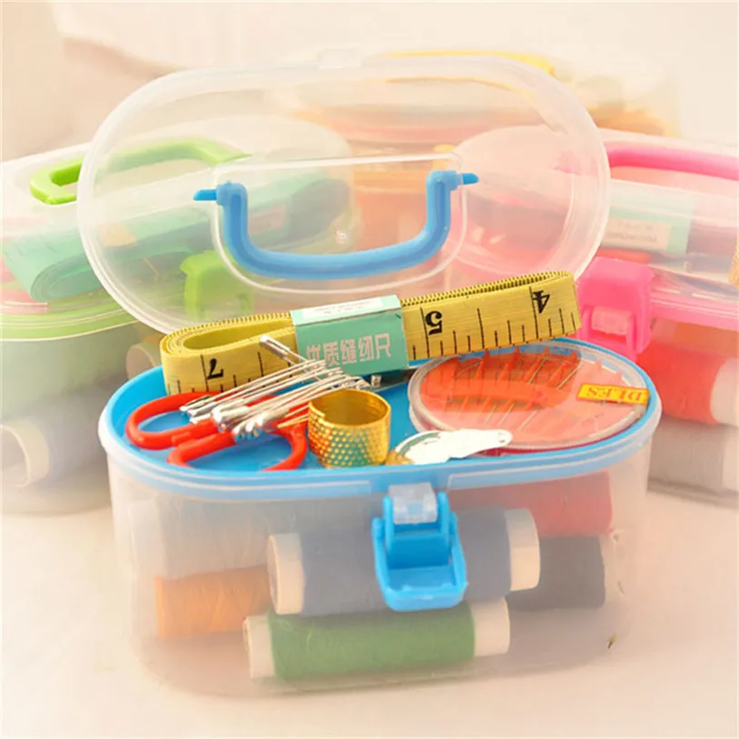 1 Set Sewing Box Kit Home Travelling Quilting Stitching Embroidery Sewing Needle Craft Sewing Kits with Case Mom Gifts 40JA18 (8)
