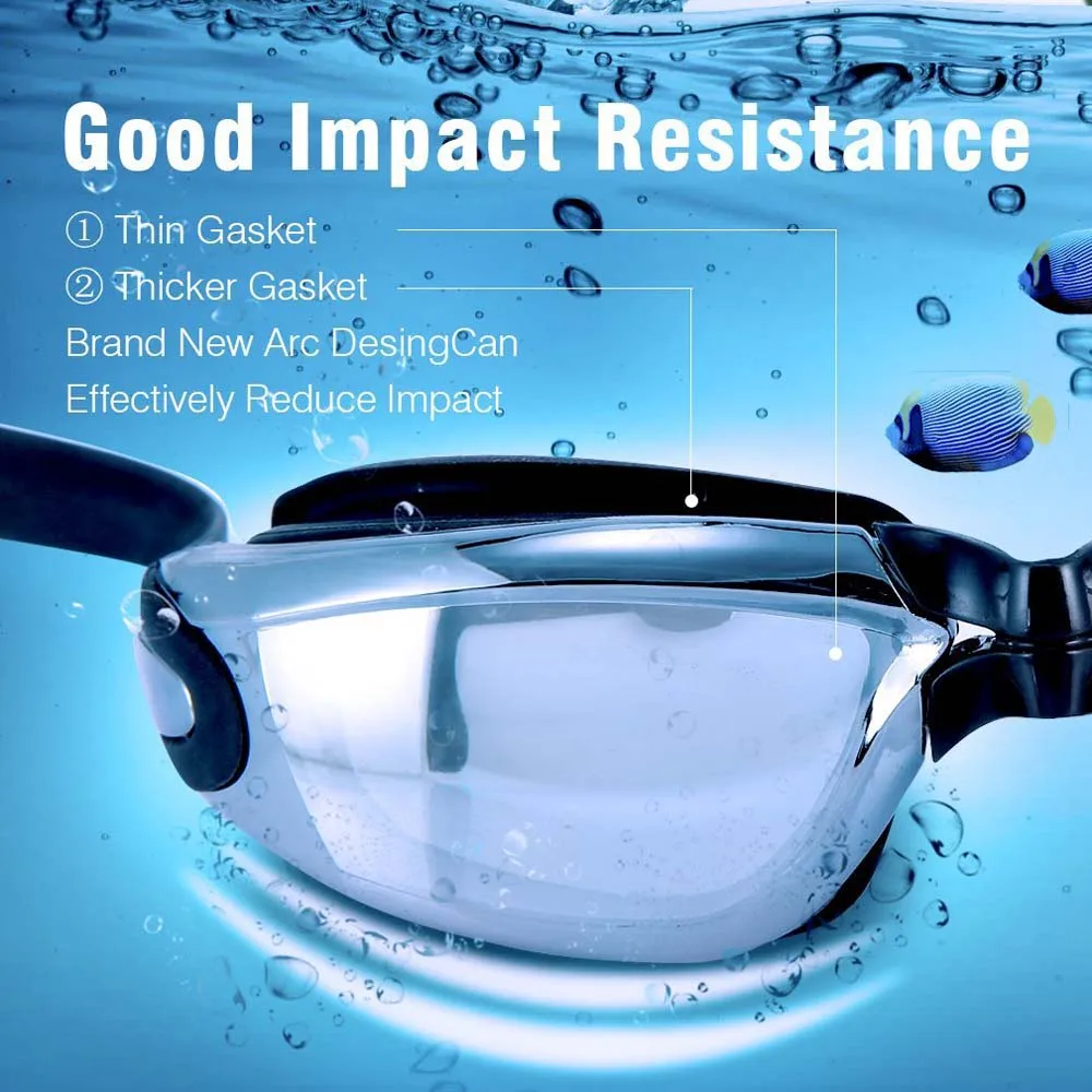 Professional Swimming Goggles With Hat and Ear Plug Nose Clip Suit Waterproof Swim Glasses anti-fog Sport Swim Eyewear