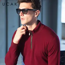 UCAK Brand Sweater Men Pure Merino Wool Pullover Men Autumn Winter Cashmere Sweaters Fashion Zipper Turtleneck Pull Homme U3008 UCAK Brand Sweater Men Pure Merino Wool Pullover Men Autumn Winter Cashmere Sweaters Fashion Zipper Turtleneck Pull Homme U3008