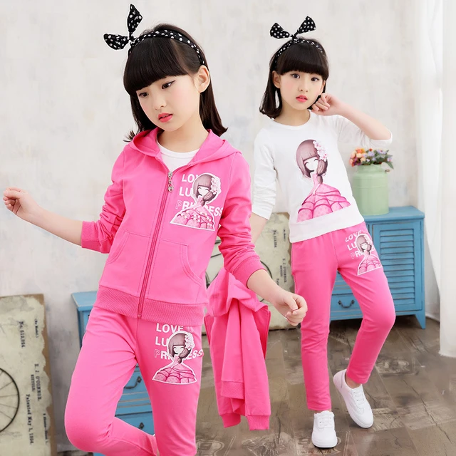 Kids Tracksuit 2023 Spring Girls Loungewear Children Clothing Set Costume  Kids Sport Suits For Teens Girls Clothes - Children's Sets - AliExpress