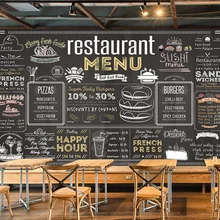 Bacaz Винтаж меню Билла Обои фреска для кофе кафе ресторан отель фон 3D настенные фотообои бумажные наклейки