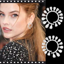 GODKI известный бренд роскошные круглые улитки кубический циркон серьги-гвоздики для женщин Свадебные серьги букле d'oreille femme