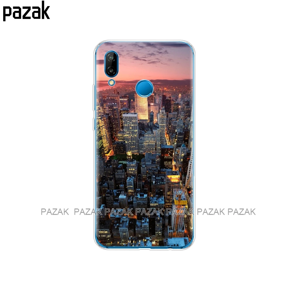 Силиконовый чехол для 5,8" huawei p 20 Lite huawei p 20 pro Чехол для huawei p 20 задняя крышка для телефона мягкий защитный прозрачный чехол из ТПУ - Цвет: 61375