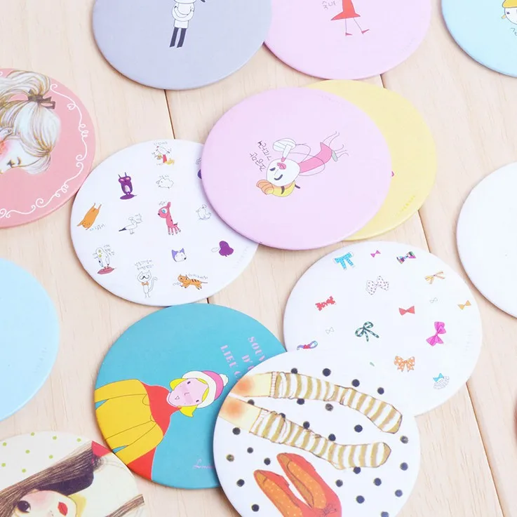 

Portable Professional Mini Small Cute Cartoon Pocket Mirror Hand Makeup Compact Mirrors Cosmetics Beauty Make Up Tools 200pcs