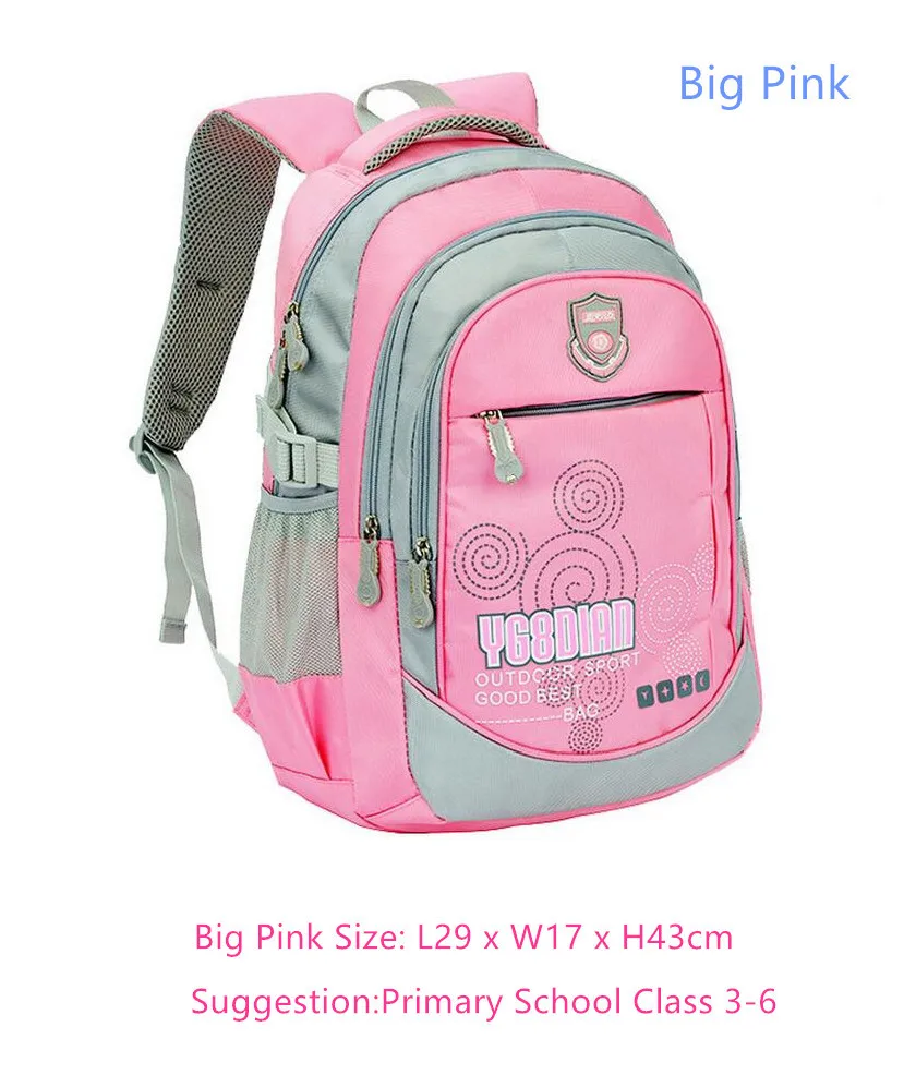 Детские школьные сумки для девочек и мальчиков; сумка для книг; Детский водонепроницаемый нейлоновый школьный рюкзак; детский начальный школьный рюкзак
