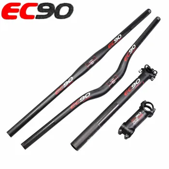 

Mountain Bike Handlebar full Carbon Fiber Handlebars EC90 Handlebar and Stem and Seatpost =1 Set Carbon MTB Bike