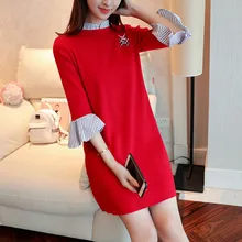 Women ‘s autumn new shirt speaker cable sweater skirt knitting