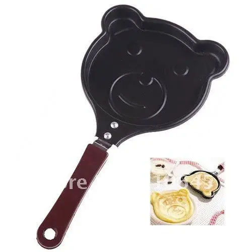 Novelty Mini Egg/Pancake Frying Pan with Teddy Bear Mold/Pattern 54497
