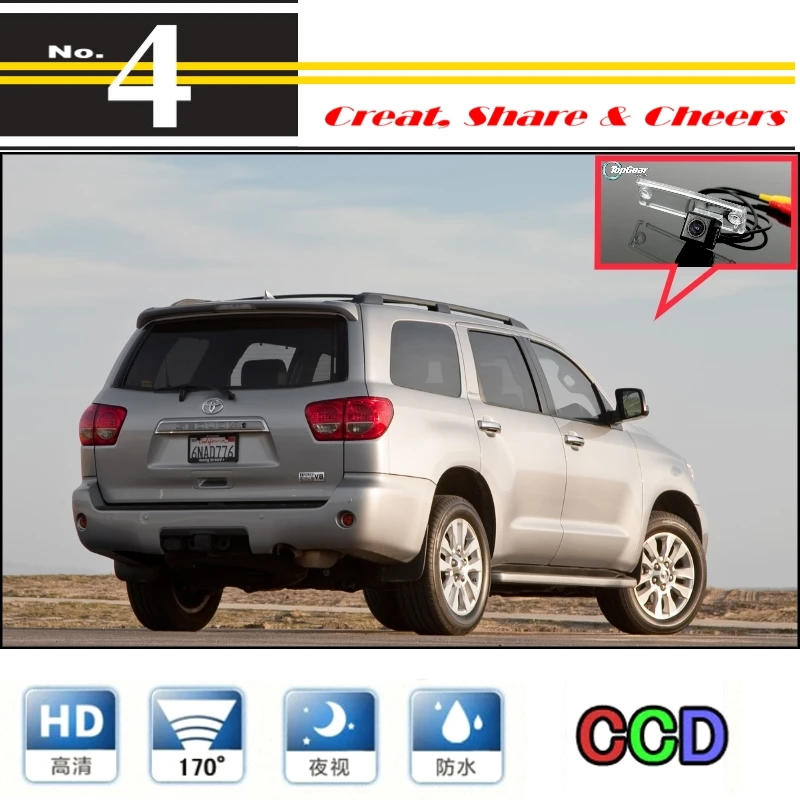 

Liislee Car Camera For TOYOTA Sequoia High Quality Rear View Back Up Camera For PAL / NTSC Use| CCD + RCA