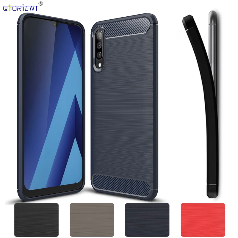 

For Samsung Galaxy A50 A 50 Case SM-A505FM/DS SM-A505FN/DS Carbon Fiber Shockproof Cover SM A505FN/DS Soft TPU Silicone Funda
