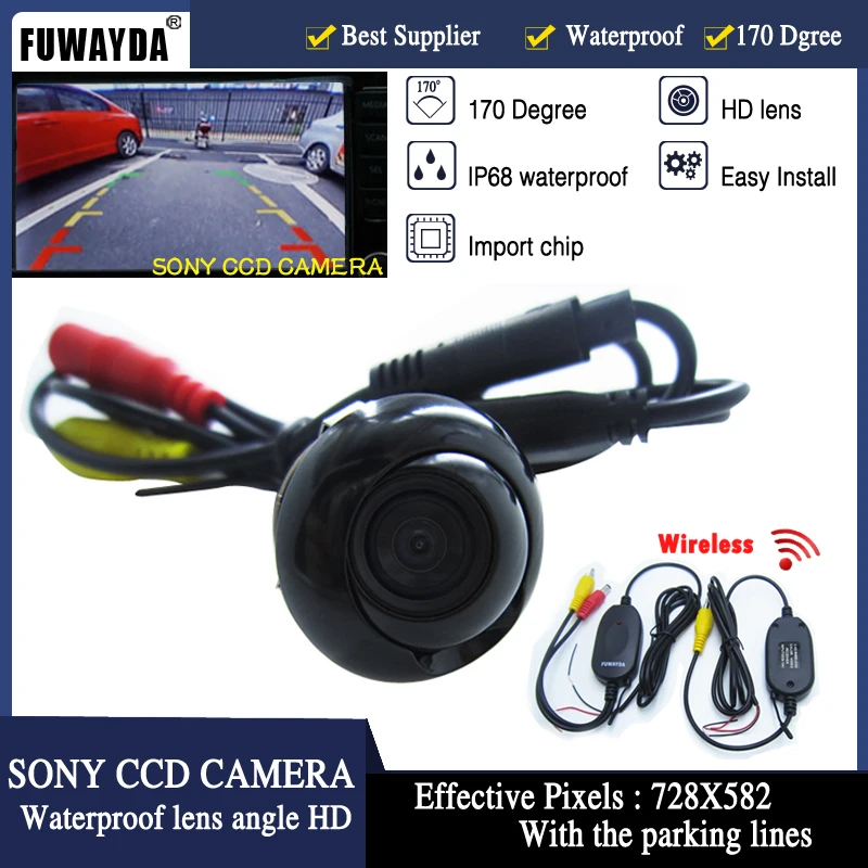 

FUWAYDA Wireless SONY CCD Car SUV MPV Rear View Reverse camera 4.3" TFT LCD Color Monitor 360 degree Universal All Fit