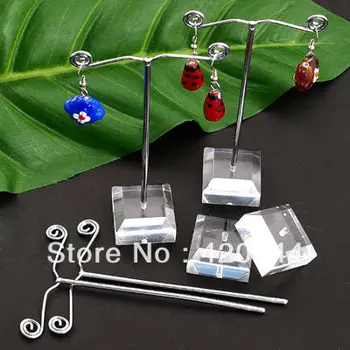 

5sets/Lot Plastic Metal Jewelry Pendant Display Stand Showcase CHIC