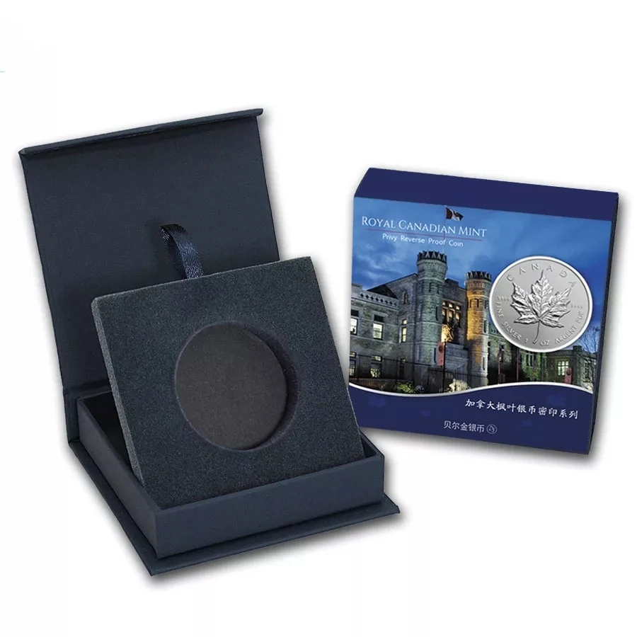 

Canada Maple leaf silver coin collection box case coin holder