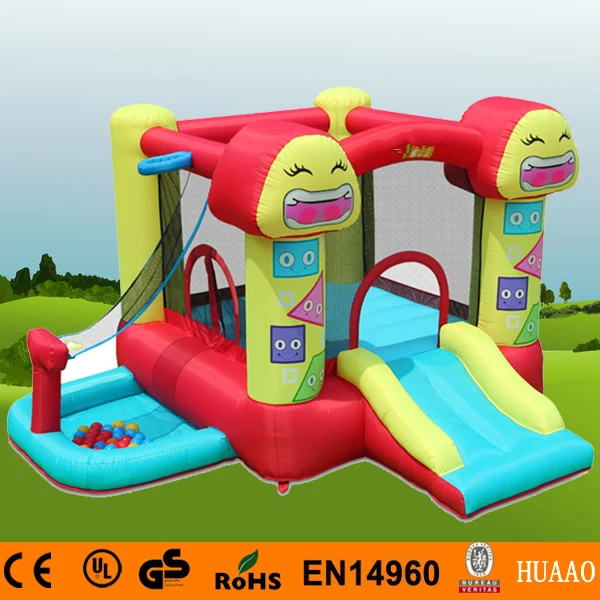 Cheap Free Shipping Smiling Face Family Use Inflatable Mini Bouncer Yard Bouncer Playground with Free CE blower