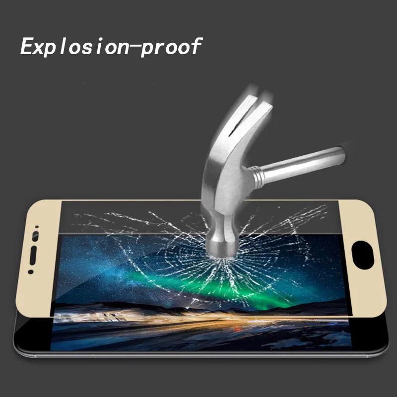 Полное покрытие экрана протектор для Huawei Honor 6C Закаленное стекло Защитная пленка
