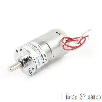 

12V 6mm Diameter Shaft 15RPM Cylindrical Electric Gearbox DC Gear Motor