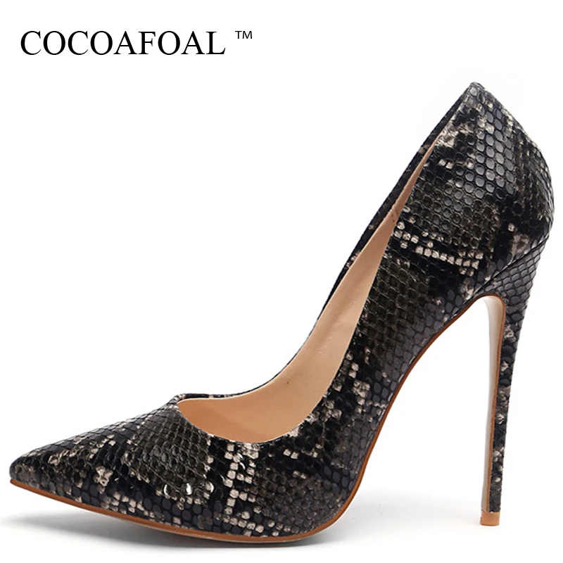 COCOAFOAL Snakeskin Woman High Heels Shoes Women's Heel Shoes Bridal Wedding Black White Party Plus Size Pumps Party Stiletto COCOAFOAL Snakeskin Woman High Heels Shoes Women's Heel Shoes Bridal Wedding Black White Party Plus Size Pumps Party Stiletto