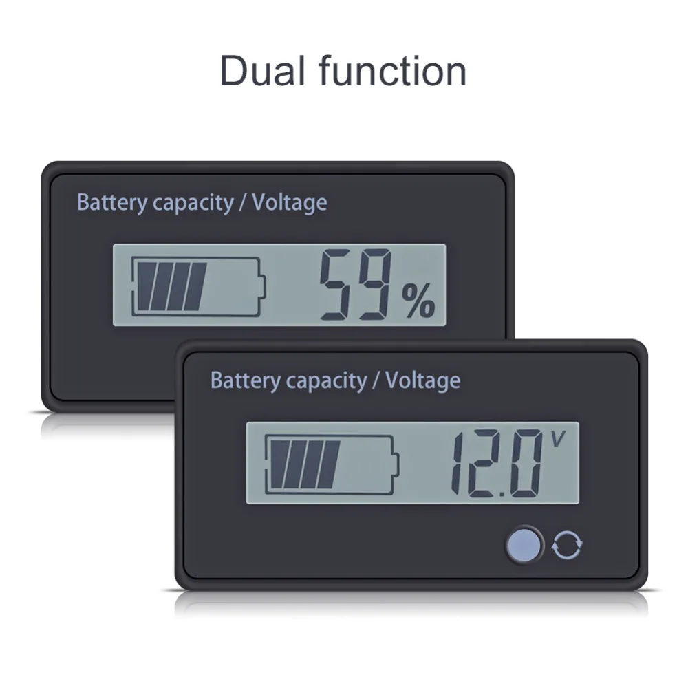 12 В свинцово-кислотная батарея датчик напряжения индикатор измеритель ЖК-экран с пряжкой