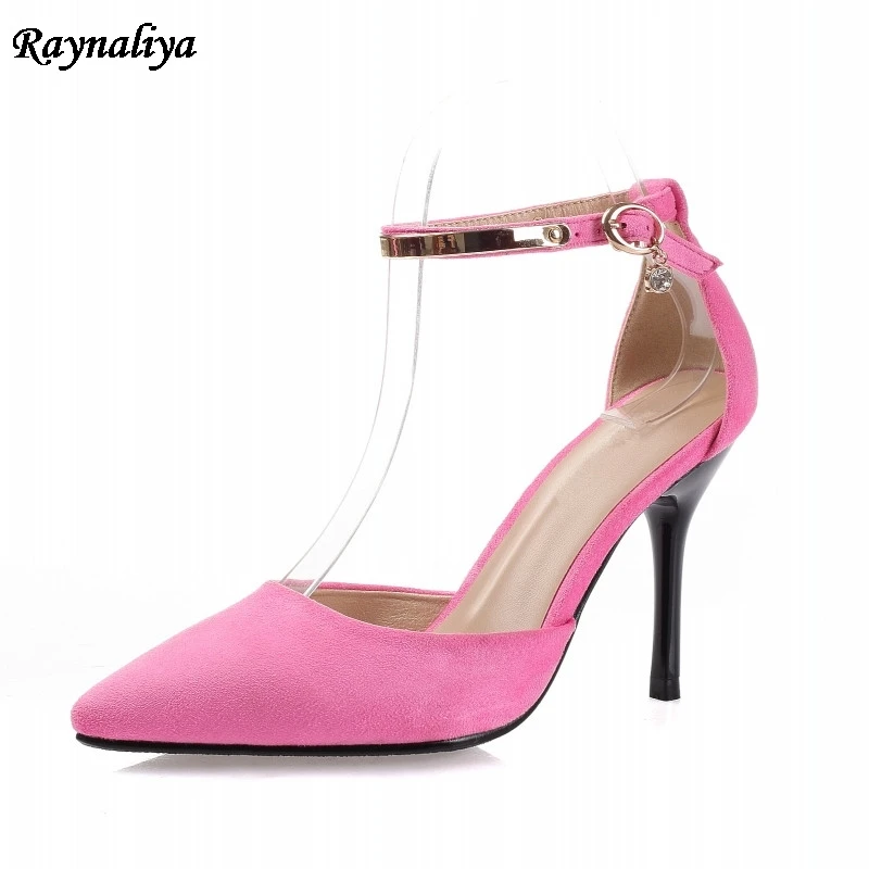 

Women Fashion Sandals Summer 5CM/7CM High Heels Pumps Pointed Toe Ladies Party Sexy Pink Sandal Shoes Big Size 33-43 XZL-B0034