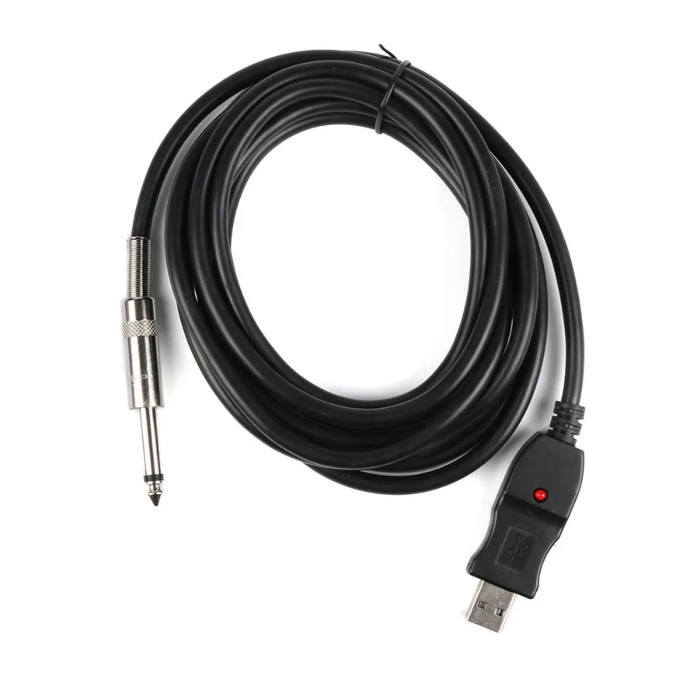 W780 3 м гитарный бас 1/4 'ƌ мм разъем к USB интерфейсу Соединительный инструмент