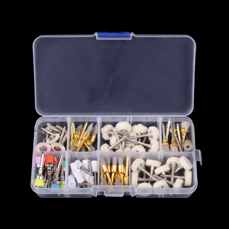

80pcs Dental Prophy Polishing Brush Cup Alumina Nylon Cotton Wool Felt Wheel