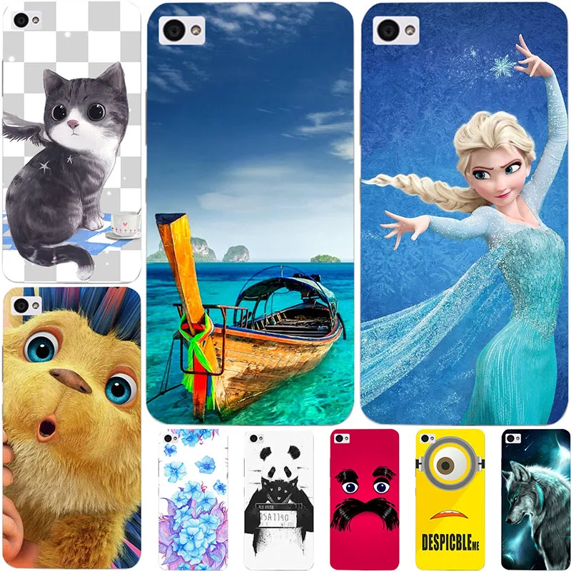 

Fashion Cartoon Printing Case For Lenovo S90 S60 S850 S860 S856 S650 S820 S960 Phone Bag Cat Landscape Drawing Back Cover Coque