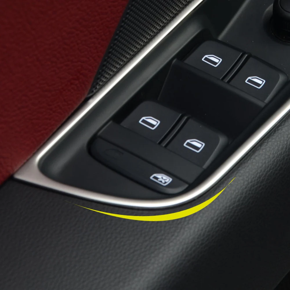 Car Interior Door Armrest Panel Decal Trim For Audi A3 glass lifter