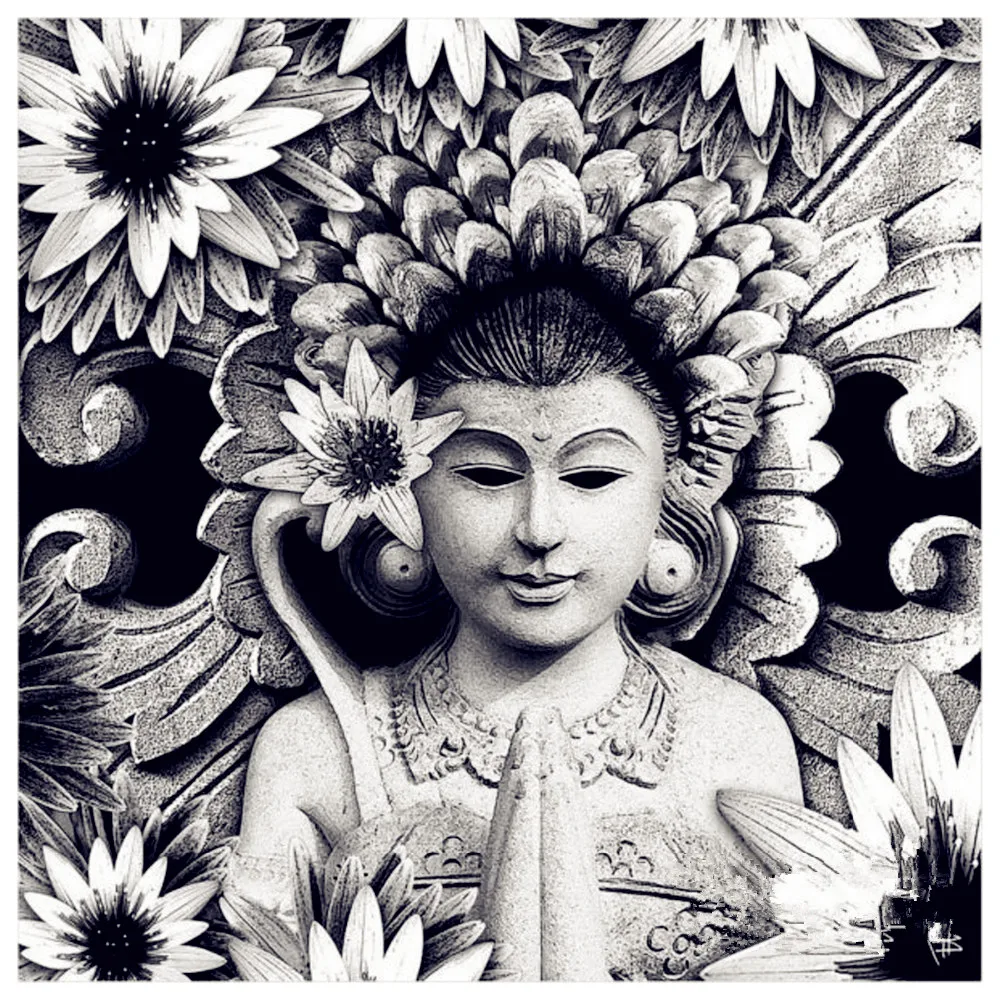

New Patchwork Diamond Embroidery Lotus Buddha Square Mosaic diy Diamond Painting Cross Stitch Kit Rhinestone Pasted RS659