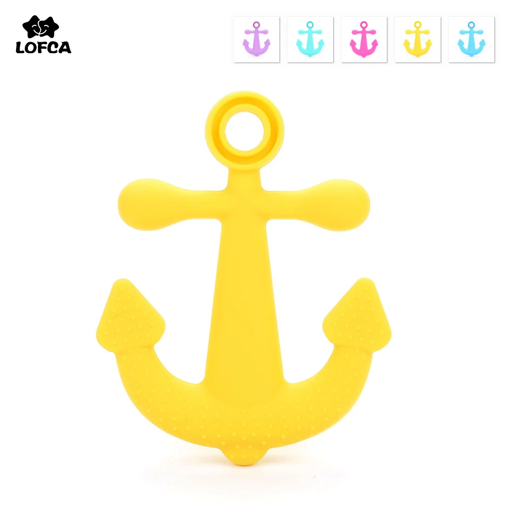 

1pc Silicone Anchor Teether Soft BPA Free Teething Necklace Teether Safe For Baby Anchor Silicon Teether 5 Color Baby Toy