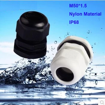 

5pcs / lot Top Quality 32-38mm Cable Range IP68 Grey Nylon Waterproof Cable Gland Wire Connector M50*1.5