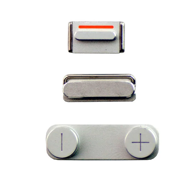 3pcs/lot Black White Side Button Power Lock Volume Mute Switch Key