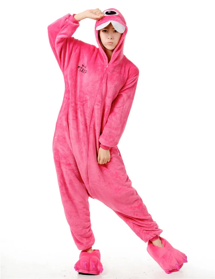 Мужские Женские розовый мультфильм для взрослых животных Onesies onsie пижамы комбинезоны C06 S/M/L/XL/ XL