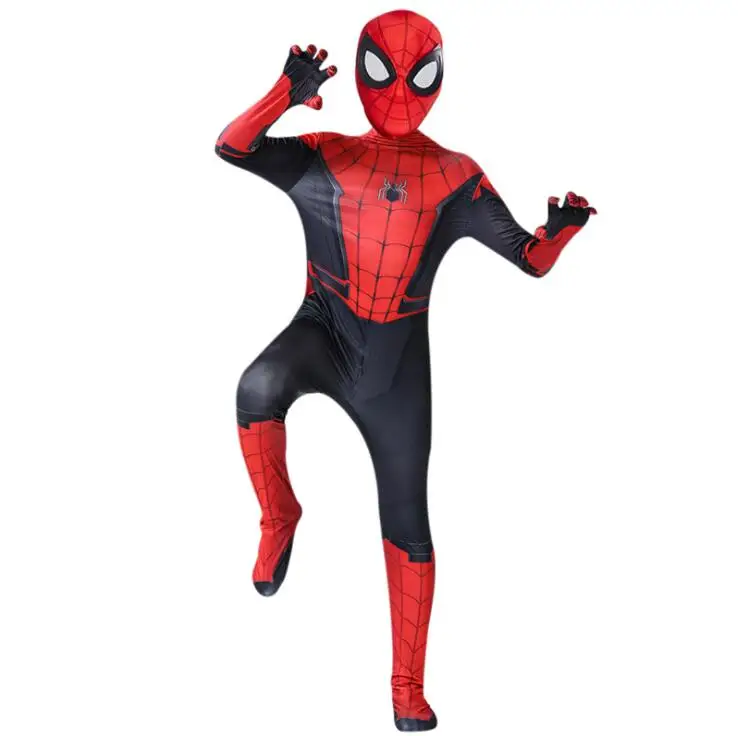 

Adult kids boys Spider Man Far From Home Peter Parker Cosplay Costume Zentai Spiderman Superhero Suit Jumpsuit Halloween mask
