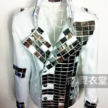 Может на заказ! Большие размеры Мужская мода этап мужской DS симфония Блейзер spilliness зеркало певица костюмы костюм одежда