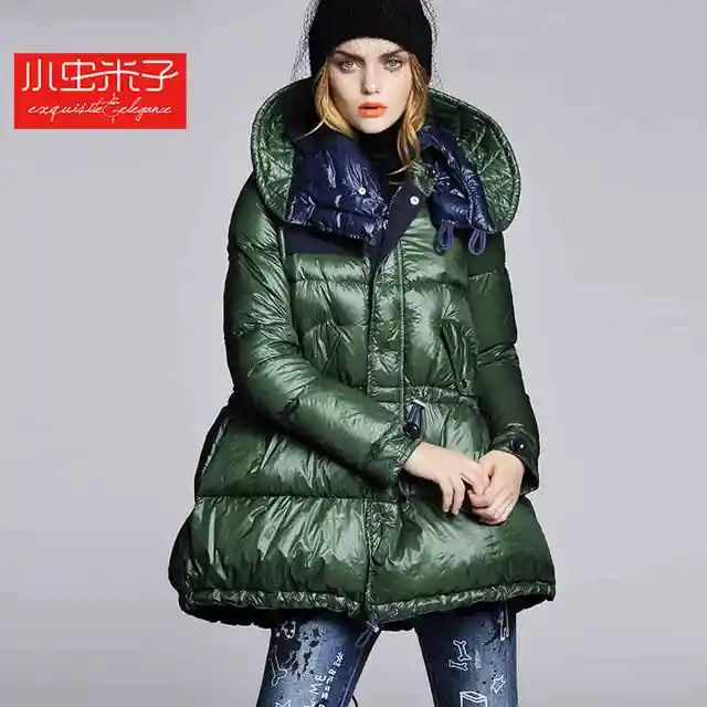 Best price at $288 Cheap 2015 New Hot Winter Thicken Warm Woman down jacket Coat Parkas Outwewear Hooded Loose Brand Luxury High-end Mid Long Plus Size L