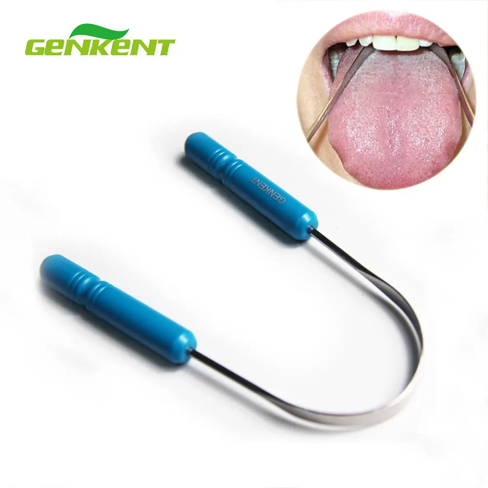 Buy GENKENT 1PCS Tongue Cleaner Stainless Steel Silica
