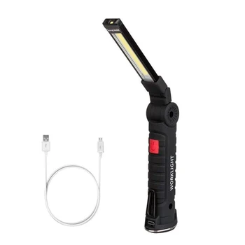 

Mini LED Flashlight Strong Magnet Folding Camping Lamp USB Rechargeable Flashlight Outdoor Fishing hiking torch home night light