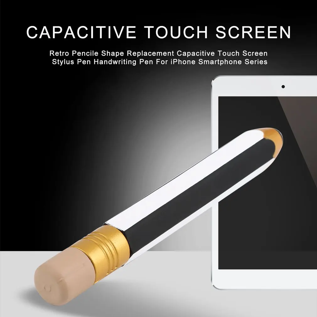 Ретро Pencile форма Замена емкостный сенсорный экран Стилус ручка для письма для iPhone смартфонов серии