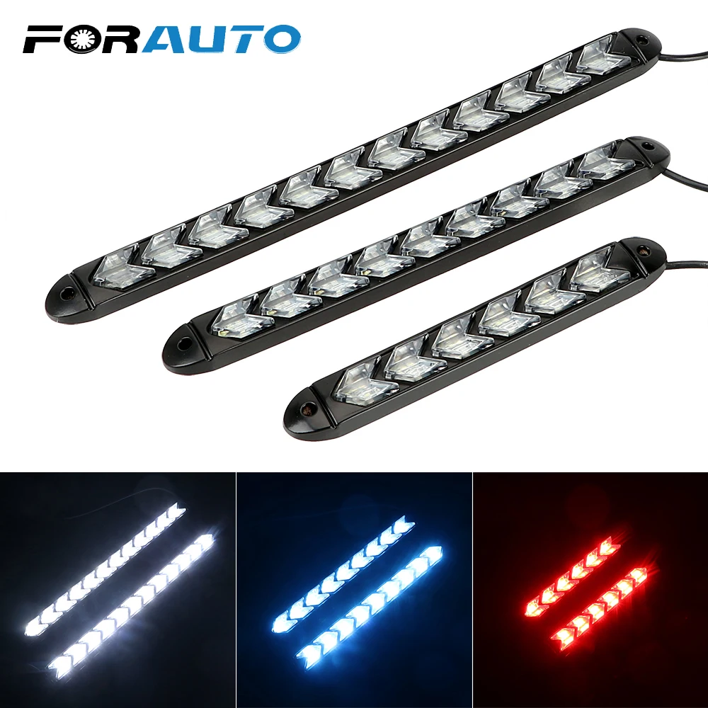 

FORAUTO Car Turn Signals Daytime Running Light Flowing Amber LED DRL Fog Lamp Warning Lamp Car Styling