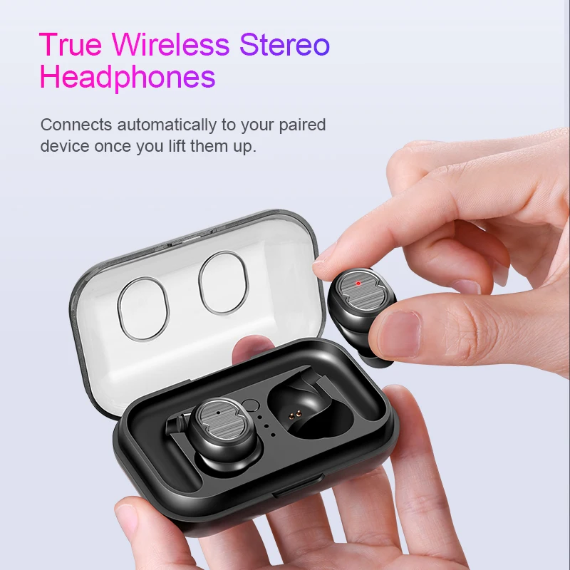 Беспроводные наушники T8 TWS Спортивные Bluetooth V5.0 гарнитура сенсорное управление