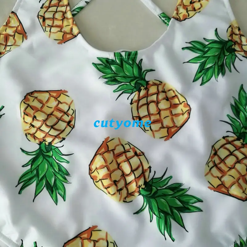 Mother Daughter Father Son Matching Swimsuits Pineapple Bikini Shorts Family Swimwear Outfits Mommy And Me Dad Mom And Daughter (32)