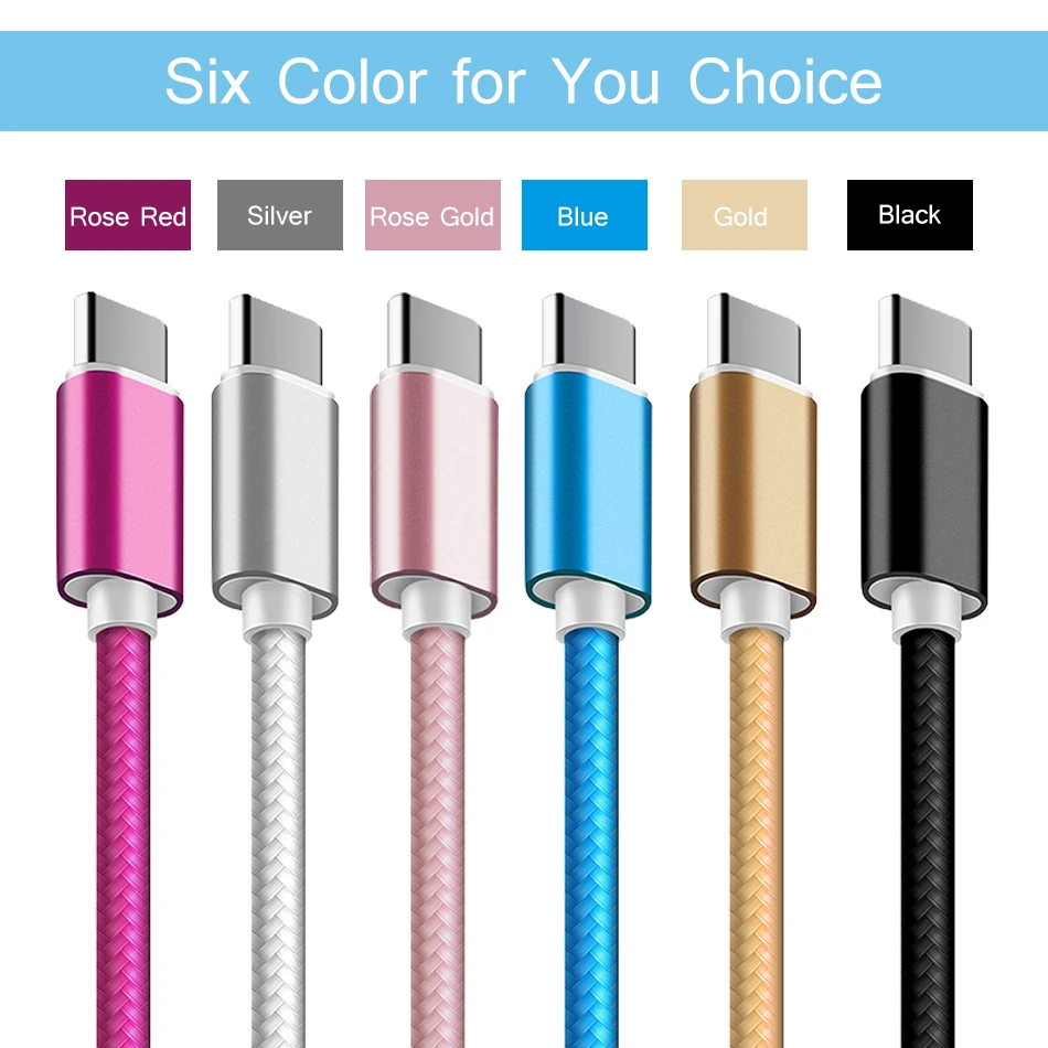 USB кабель для зарядки 2 м Тип C Samsung Galaxy A50 S10 S9 S8 Plus note 8 9 OnePlus 5 6 7 LG G6 G7 Thiq V40 Q9|Кабели