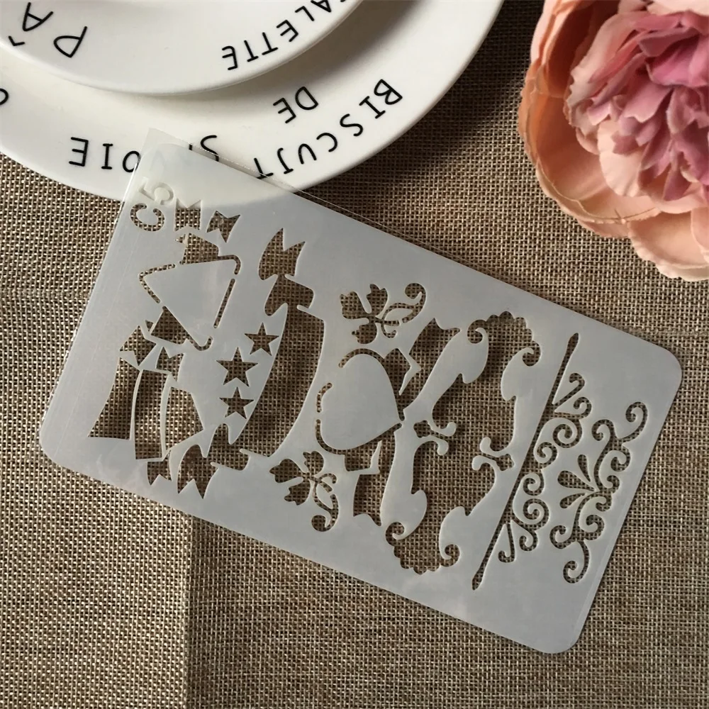 

Hot A6 Floral Flag DIY Layering Stencils Wall Painting Scrapbook Coloring Embossing Album Decorative Paper Card Template