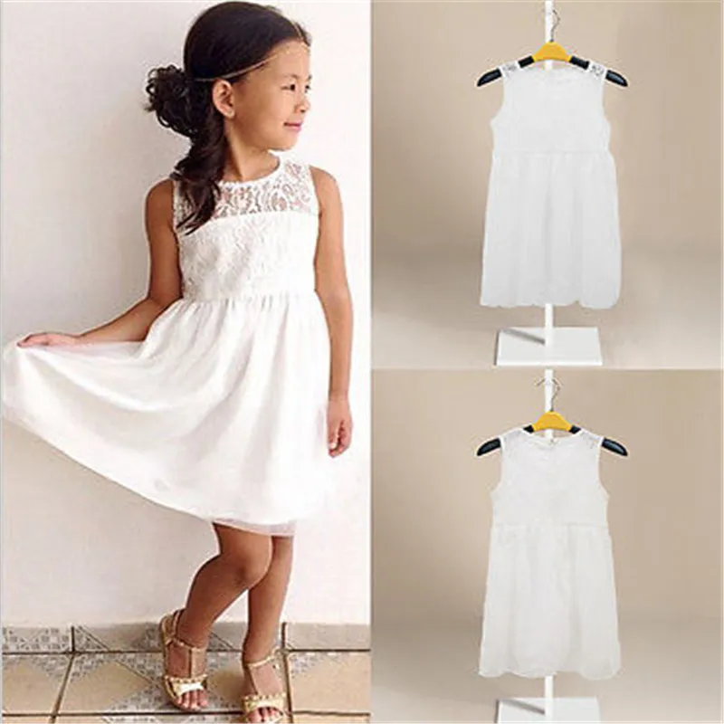 2016 Hot Wholesale Toddler Children Girls Original Lace Sleeveless Baby