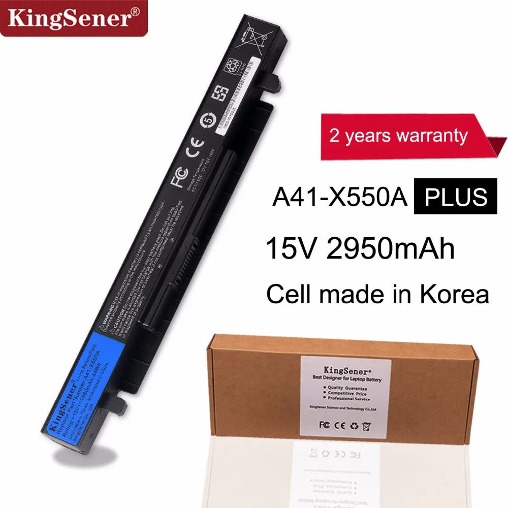 15V 2950mAh Korea Cell New A41-X550A Laptop Battery for ASUS A41-X550 X450 X550 X550C X550B X550V X450C X550CA X452EA X452C