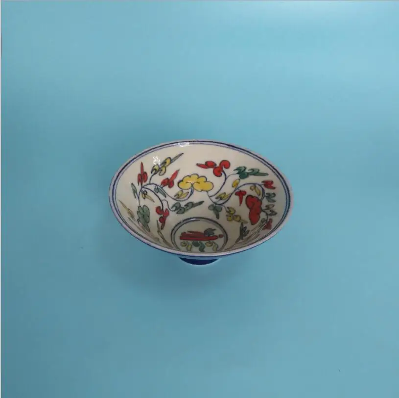Chinese Ming and Qing Dynasties Color Bowl Antique Porcelain Decoration