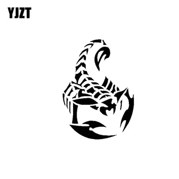 

YJZT 12.7CM*17.7CM Ferocious Scorpion Handsome Thriller Decal Vinyl Car Sticker Cartoon Black/Silver C19-0399